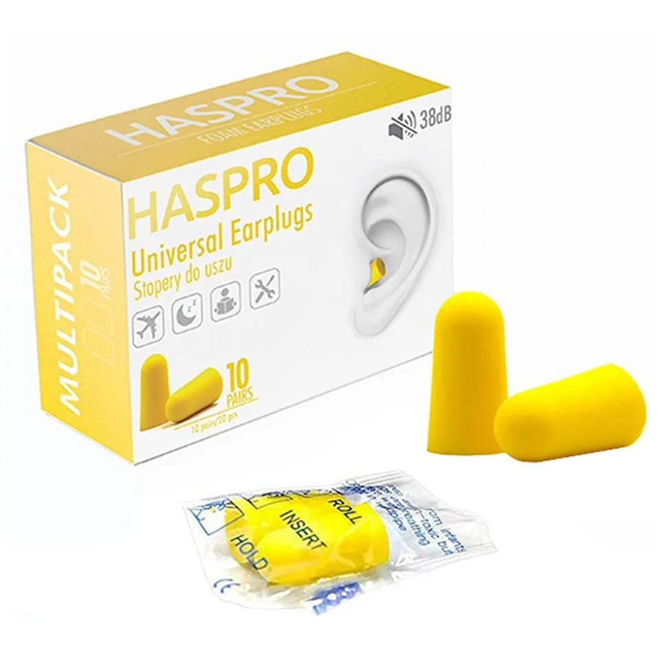 Haspro Multi10, stopery do uszu, żółte, 10 par
