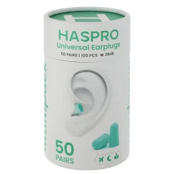 Haspro Tube 50, stopery do uszu, miętowe, 50 par