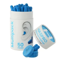 Haspro Tube 50, stopery do uszu, niebieskie, 50 par