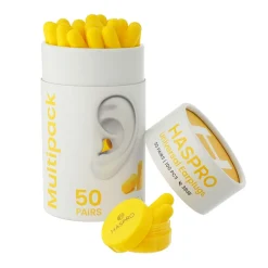 Haspro Tube 50, stopery do uszu, żółte, 50 par