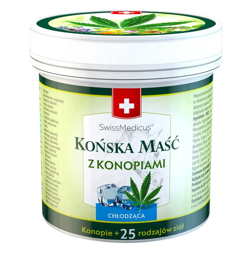 Herbamedicus, końska maść chłodząca z konopiami, 250 ml