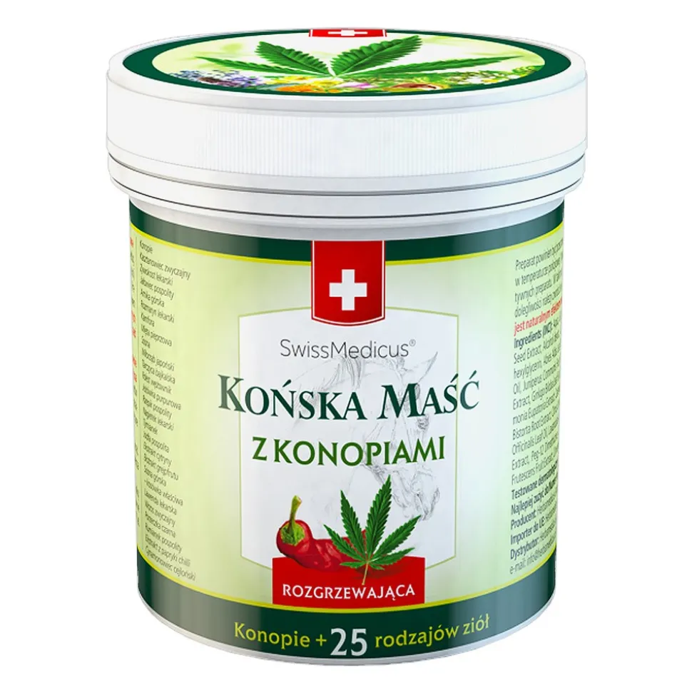 Herbamedicus, końska maść rozgrzewająca z konopiami, 250 ml