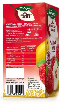 Herbapol Herbaciany Ogród, malina z pigwą, torebki, 20 szt.