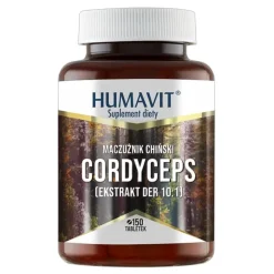 Humavit Cordyceps Maczużnik Chiński + Drożdże Piwowarskie, tabletki, 150 szt.