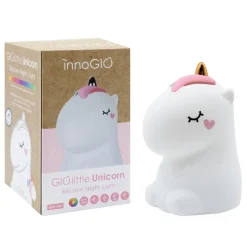 InnoGIO, Silikonowa lampka nocna dla dzieci jednorożec, GIOlittle Unicorn GIO-142, 1 szt.