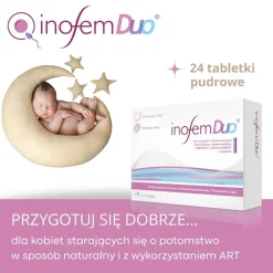 Inofem Duo, tabletki, smak malinowy, 24 szt.