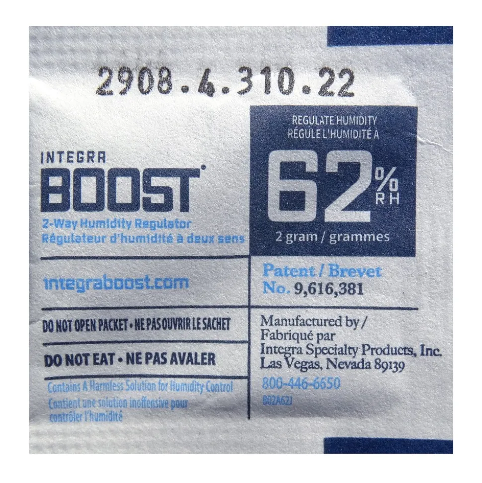 Integra Boost, regulator wilgotności konopi medycznych 62%, 2 g, 1 szt.
