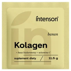 Intenson Kolagen + kwas hialuronowy + witamina C, proszek, smak bananowy, 11,5 g
