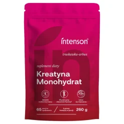 Intenson Kreatyna Monohydrat, smak: truskawka-arbuz, proszek, 260 g
