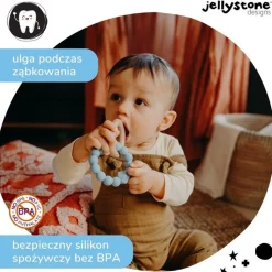 Jellystone Designs, księżycowy gryzak, niebieski, 1 szt.