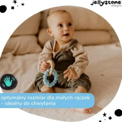Jellystone Designs, księżycowy gryzak, niebieski, 1 szt.