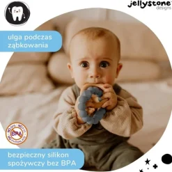 Jellystone Designs, księżycowy gryzak, szary, 1 szt.