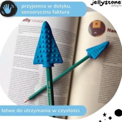 Jellystone Designs, nakładki antystresowe na ołówek, niebieskie, 2 szt.