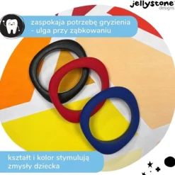 Jellystone Designs, silikonowa bransoletka Organic Bangle, czarna, 1 szt.