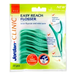 Jordan Easy Reach Flosser, nić + wykałaczka, 25 szt.