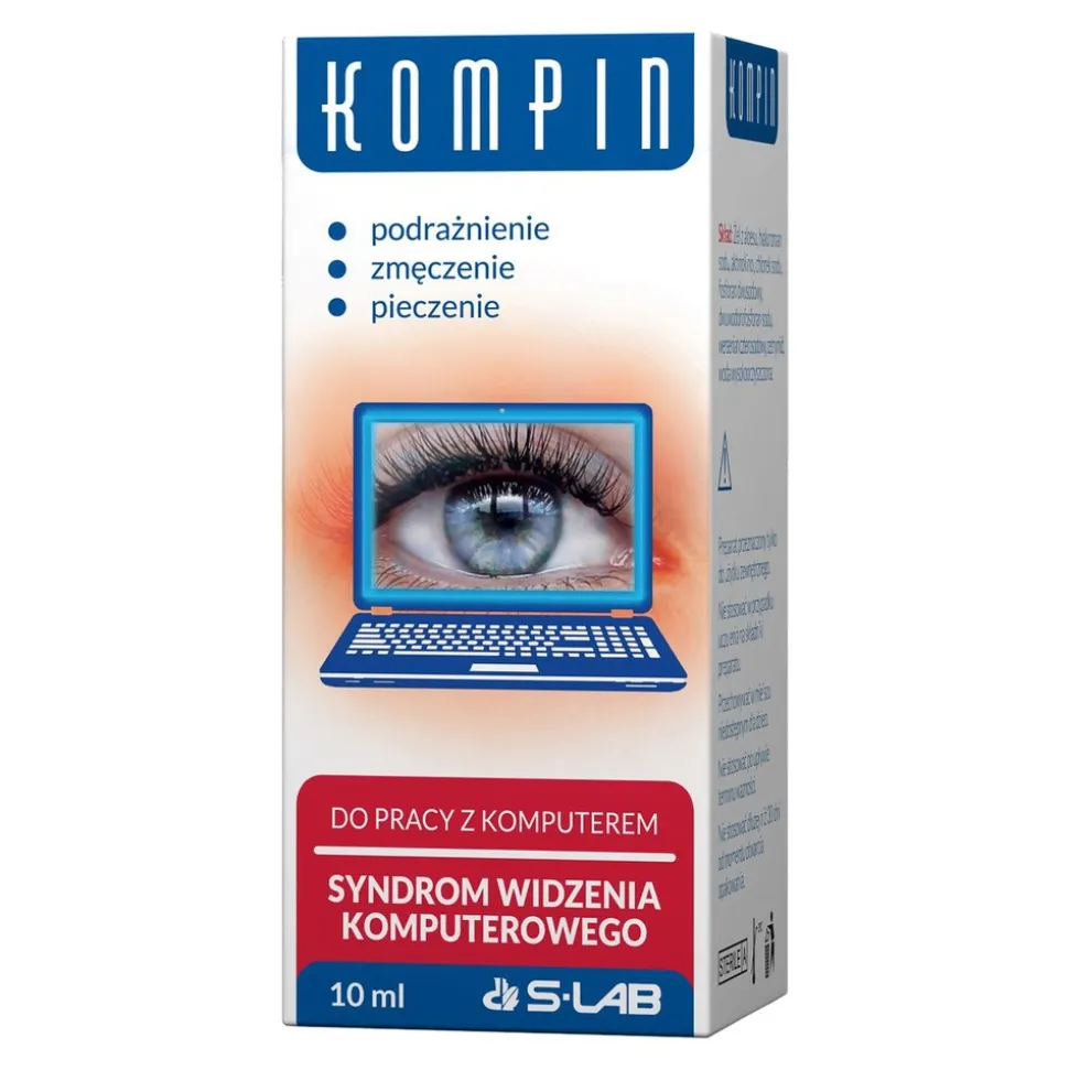 Kompin, krople do oczu, do pracy z komputerem, 10 ml