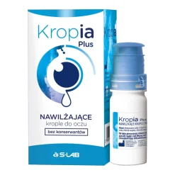 Kropia Plus, nawilżające krople do oczu, bez konserwantów, 10 ml