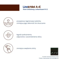 Linoichtiol A+E, krem ichtiolowy, z witaminą A, E, 50 g