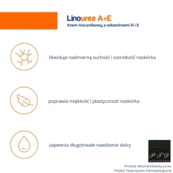 Linourea A+E, krem mocznikowy z witaminami A i E, 50 g