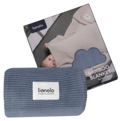 Lionelo, Kocyk bambusowy, niebieski, 1 szt.