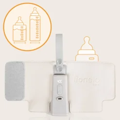 Lionelo Thermup Go Plus podgrzewacz do butelek, beige sand, 1 szt.