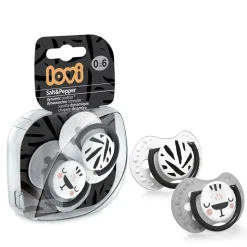 Lovi Salt&Pepper, silikonowy, smoczek dynamiczny, 2 szt.