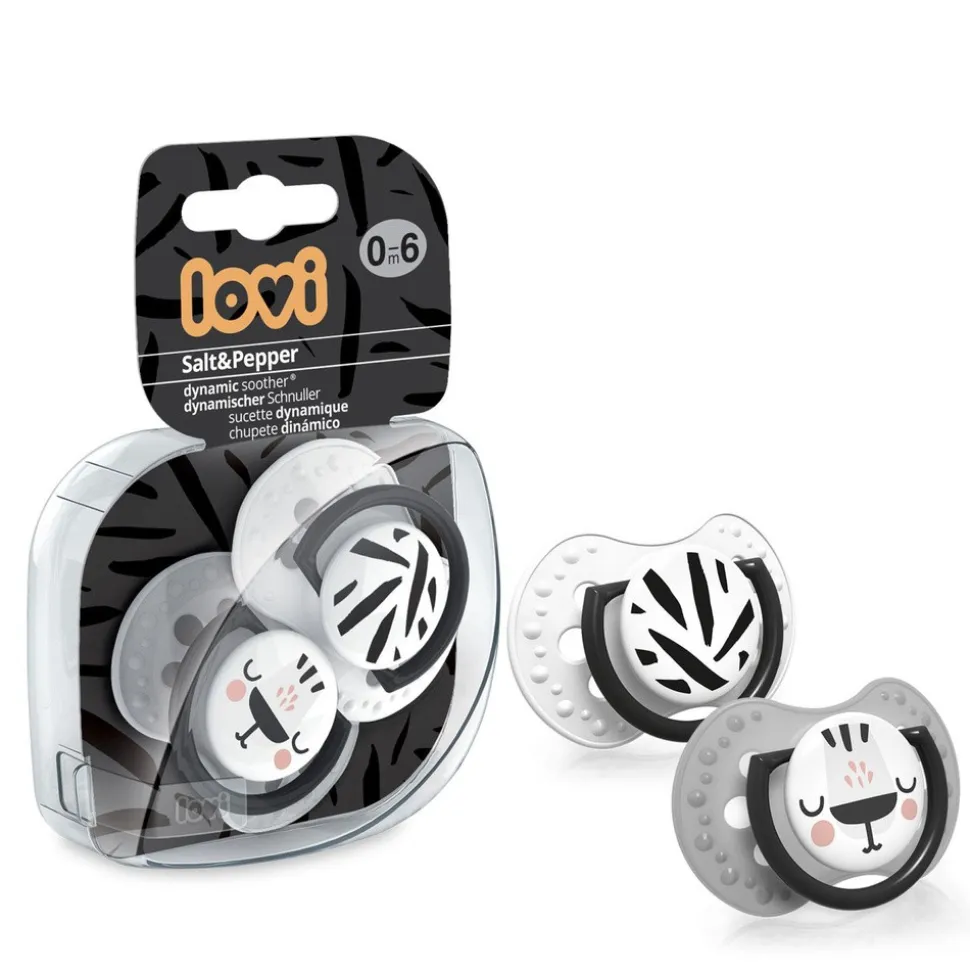 Lovi Salt&Pepper, silikonowy, smoczek dynamiczny, 2 szt.