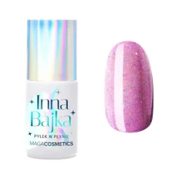 Maga Cosmetics Inna Bajka, lakier hybrydowy z pyłkiem, 863 pink galaxy, 6 ml