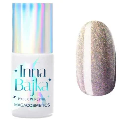 Maga Cosmetics Inna Bajka, lakier hybrydowy z pyłkiem, 835 Biały Ząbek, 6 ml