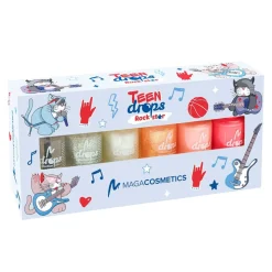 Maga Cosmetics, Teen Drops Rockstar V.01, zestaw lakierów do paznokci, 6 x 6 ml