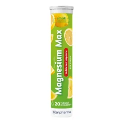 Magnesium Max, tabletki musujące, smak cytrynowy, 20 szt.