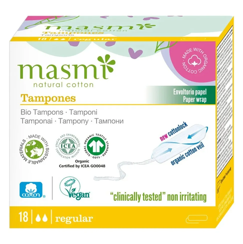 Masmi, tampony bawełniane, Regular, 18 szt.