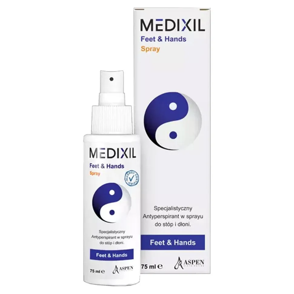 Medixil Feet & Hands, antyperspirant, spray, 75 ml