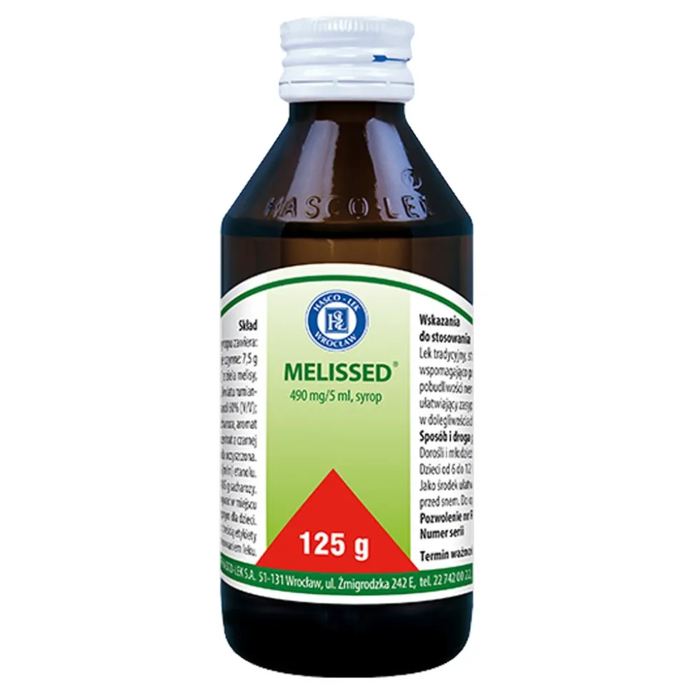 Melissed, 490 mg/5 ml, syrop, 125 g (Hasco)