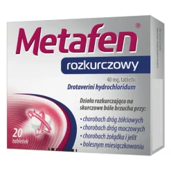 Metafen Rozkurczowy, 40 mg, tabletki, 20 szt.