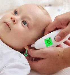 Momcozy Bezdotykowy termometr do czoła i ucha, 1 szt.