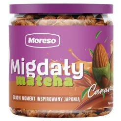 Moreso, migdały w karmelu z matchą, 130 g