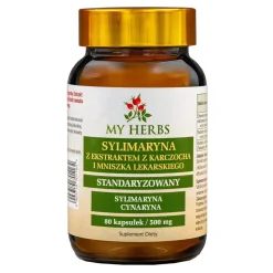 My Herbs Sylimaryna z ekstraktem z karczocha i mniszka lekarskiego, kapsułki, 80 szt.