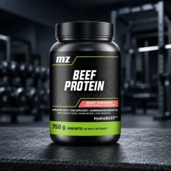 MZ Beef Protein, proszek, smak biszkopt truskawkowy, 750 g