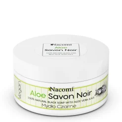 Nacomi Aloe Savon Noir, aloesowe czarne mydło z sokiem z aloesu, 125 g
