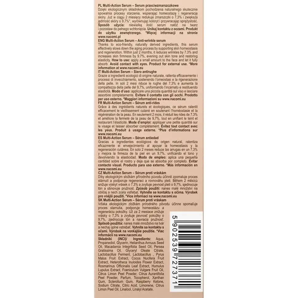Nacomi Ethic Care Multi Action, serum przeciwzmarszczkowe, 30 ml