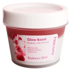 Nacomi Glow Boost Raspberry Jelly-Milk, maska do twarzy, 80 ml