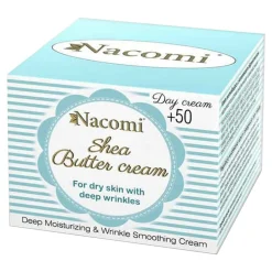 Nacomi, krem shea na dzień, 50+, z kwasem hialuronowym, 50 ml