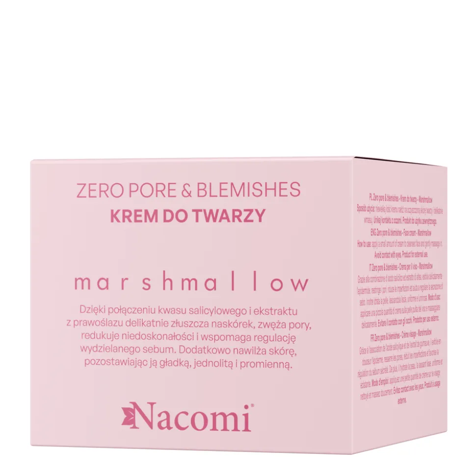 Nacomi Marshmallow, Zero pore & blemishes, krem do twarzy, 40ml
