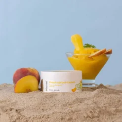 Nacomi, peeling do ciała o zapachu brzoskwiniowego sorbetu z cytryną, 100 ml