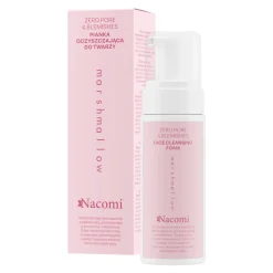 Nacomi Zero pore & blemishes, pianka oczyszczająca do twarzy Marshmallow, pianka, 150 ml