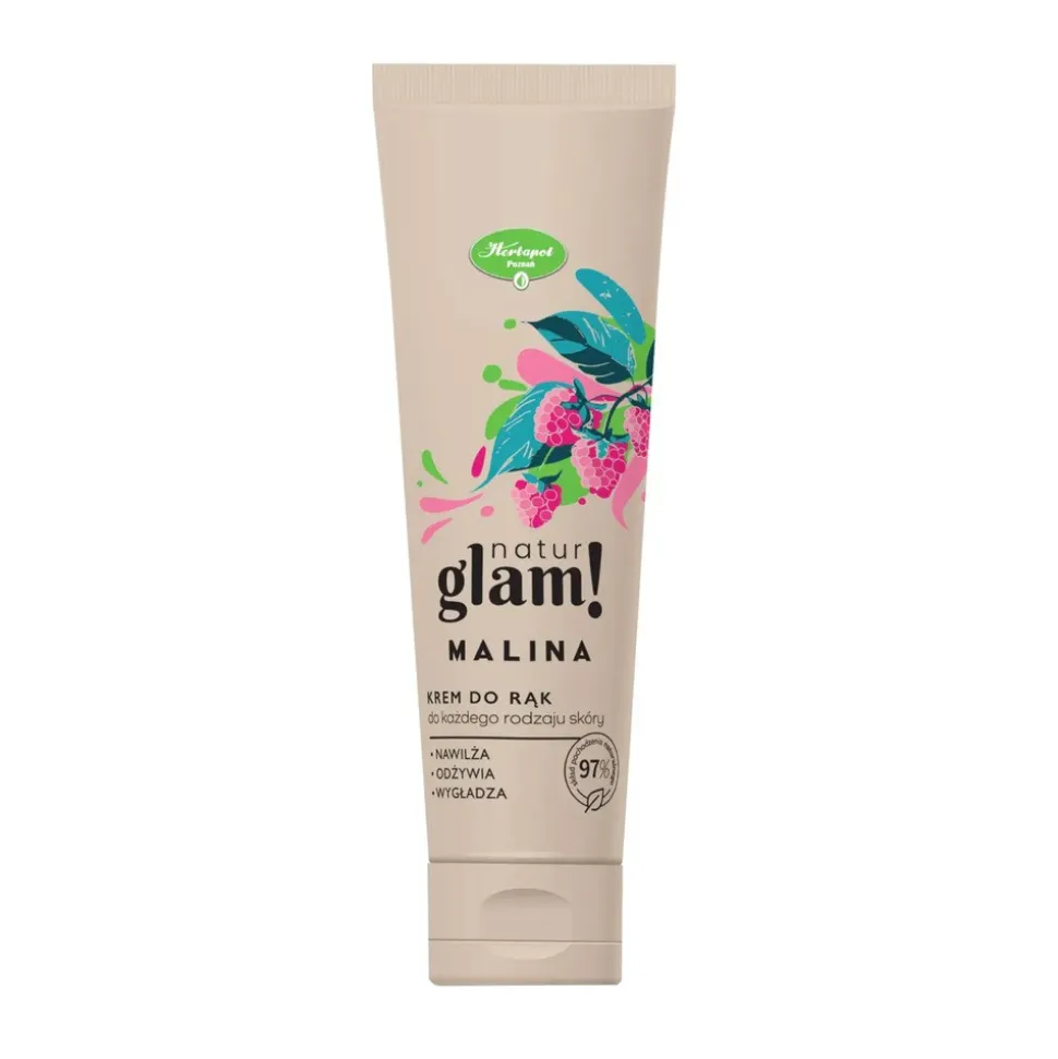 Natur Glam!, krem do rąk, Malina, 100 ml