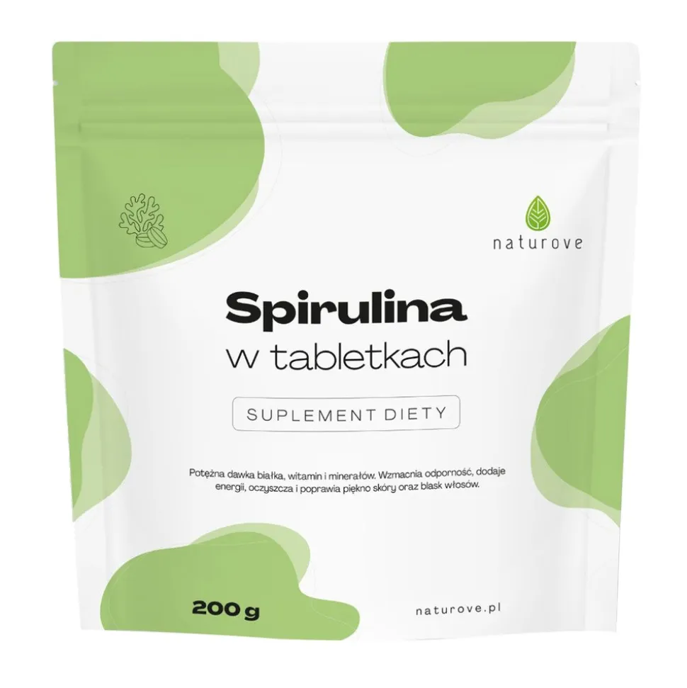 Naturove Spirulina w tabletkach, tabletki, 200 g