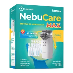 NebuCare Max, nebulizator + 40 szt. roztworu soli fizjologicznej, 1 zestaw