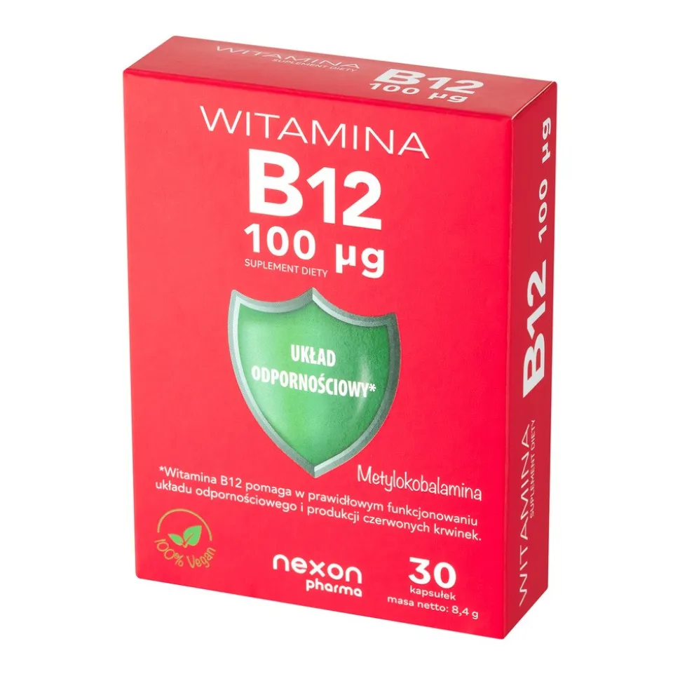 Nexon Pharma Witamina B12 100 μg, kapsułki, 30 szt.